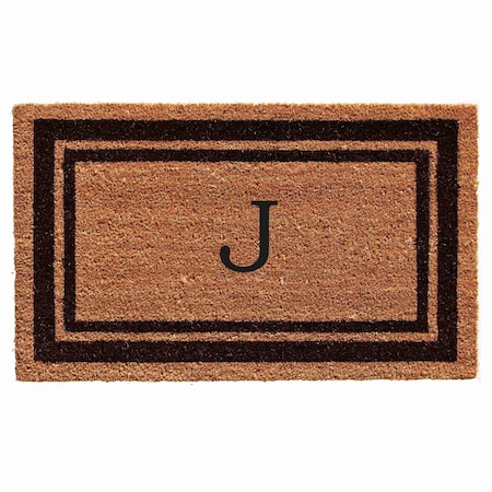 Calloway Mills Monogram Door Mat, Natural, Black, 30 in W x 48 in L 152963048J